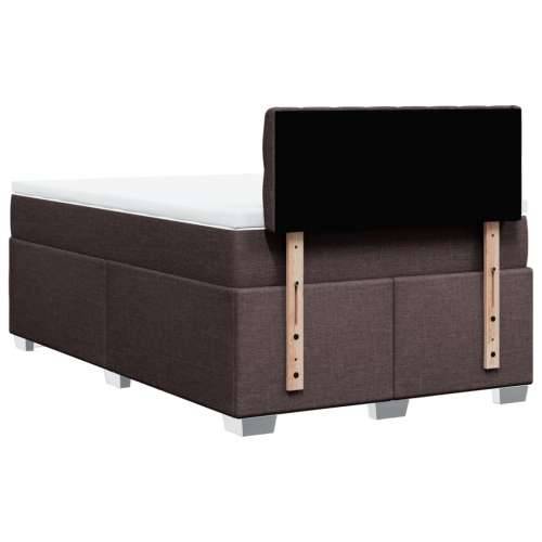 Krevet box spring s madracem tamnosmeđi 120 x 190 cm od tkanine - Tamno smeđa 120 x 190 cm Dizajn s gumbima Cijena