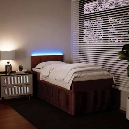 Box spring krevet s madracem ružičasti 100x200 cm baršunasti - Ružičasta 100 x 200 cm Blok s kvadratima Cijena
