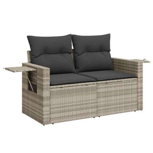 Vrtna garnitura - 6-dijelni set vrtnih sofa od poliratana s jastucima svjetlosivi - Svjetlosiva bez spremišta 1 Cijena