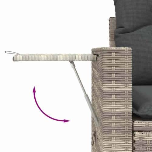 Vrtna garnitura - 10-dijelni set vrtnih sofa poliratan s jastucima svijetlosivi - Svjetlosiva 1 Cijena