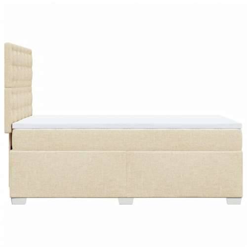 Krevet s oprugama i madracem krem 90 x 200 cm od tkanine - Krema 90 x 200 cm gumbi Cijena