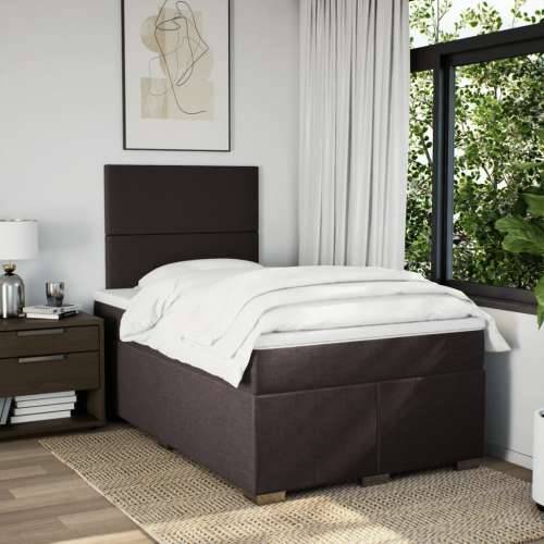 Krevet box spring s madracem tamnosmeđi 120 x 190 cm od tkanine - Tamno smeđa 120 x 190 cm Gladak dizajn Cijena