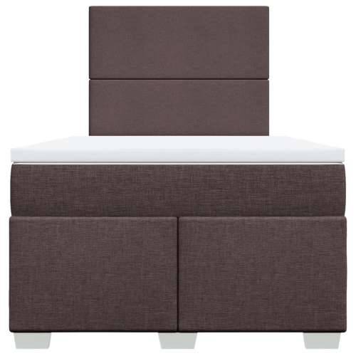 Krevet box spring s madracem tamnosmeđi 120 x 190 cm od tkanine - Tamno smeđa 120 x 190 cm Gladak dizajn Cijena