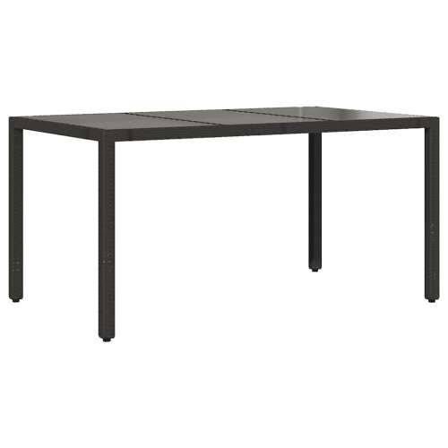 7-dijelni vrtni bistro set od poliratana s jastucima crni - 150 x 90 x 75 cm Bez naslona za noge 6 Cijena