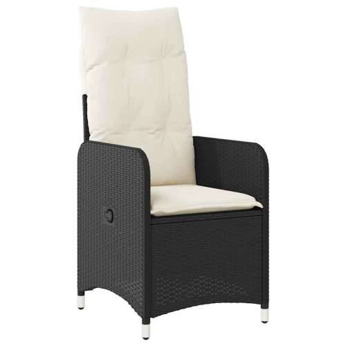 9-dijelni vrtni bistro set od poliratana s jastucima crni - 190 x 80 x 75 cm Sa naslonom za noge 8 Cijena