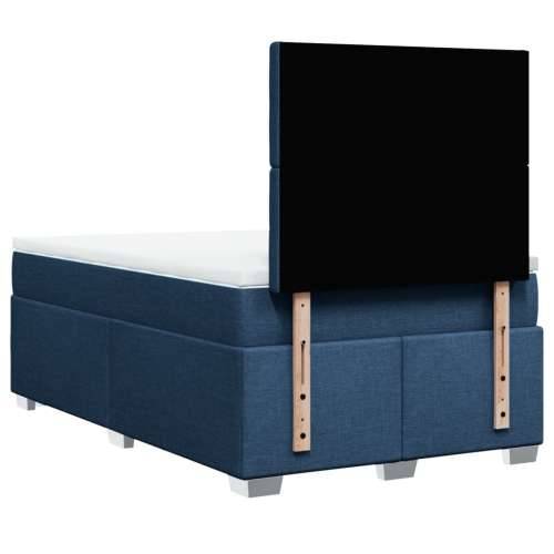 Krevet s oprugama i madracem plavi 120 x 200 cm od tkanine - Plava 120 x 200 cm gumbi Cijena