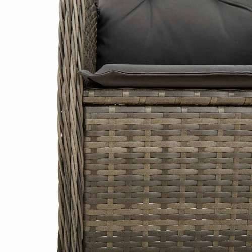 3-dijelni vrtni bistro set od poliratana s jastucima sivi - 90 x 90 x 75 cm Bez naslona za noge 2 Cijena