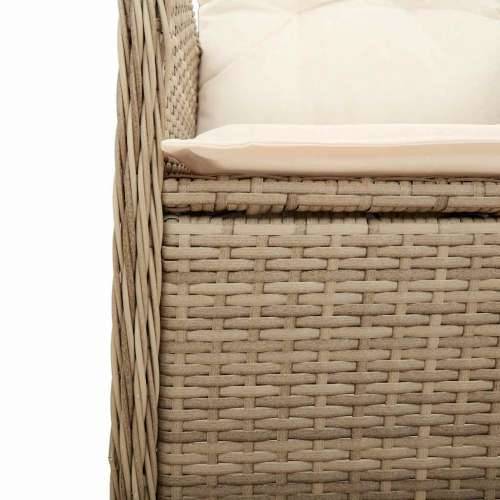7-dijelni vrtni bistro set od poliratana s jastucima bež - 150 x 90 x 75 cm Bez naslona za noge 6 Cijena
