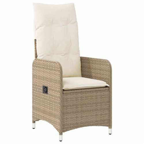 9-dijelni vrtni bistro set od poliratana s jastucima bež - 190 x 90 x 75 cm Sa naslonom za noge 8 Cijena