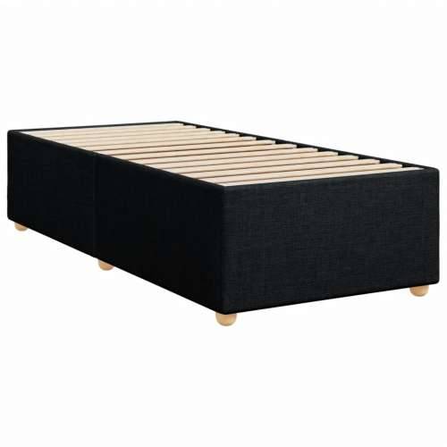 Krevet s oprugama i madracem crni 90x200 cm od tkanine - Crna 90 x 200 cm Blok s kvadratima Cijena