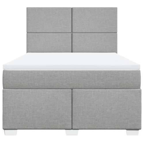 Krevet box spring s madracem svjetlosiva 160x200 cm tkanina - Svjetlosiva 160 x 200 cm Gladak dizajn Cijena