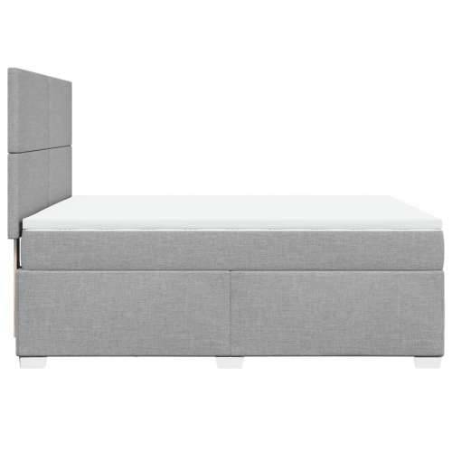 Krevet box spring s madracem svjetlosiva 160x200 cm tkanina - Svjetlosiva 160 x 200 cm Gladak dizajn Cijena