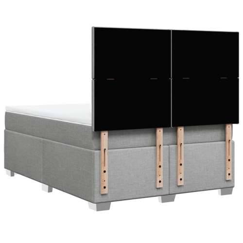 Krevet box spring s madracem svjetlosiva 160x200 cm tkanina - Svjetlosiva 160 x 200 cm Gladak dizajn Cijena