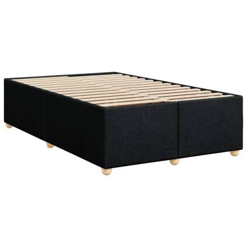 Krevet s oprugama i madracem crni 120 x 200cm od tkanine - Crna 120 x 200 cm Gladak dizajn Cijena