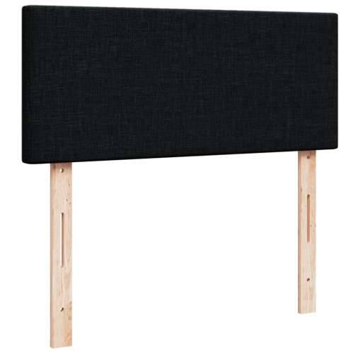 Krevet s oprugama i madracem crni 120 x 200cm od tkanine - Crna 120 x 200 cm Gladak dizajn Cijena