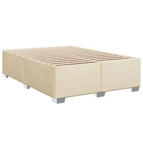 Krevet s oprugama i madracem krem 160x200 cm od tkanine - Krema 160 x 200 cm gumbi Cijena