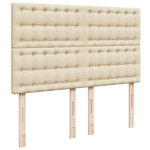 Krevet s oprugama i madracem krem 160x200 cm od tkanine - Krema 160 x 200 cm gumbi Cijena