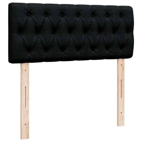 Krevet s oprugama i madracem crni 120 x 200cm od tkanine - Crna 120 x 200 cm Dizajn s gumbima Cijena
