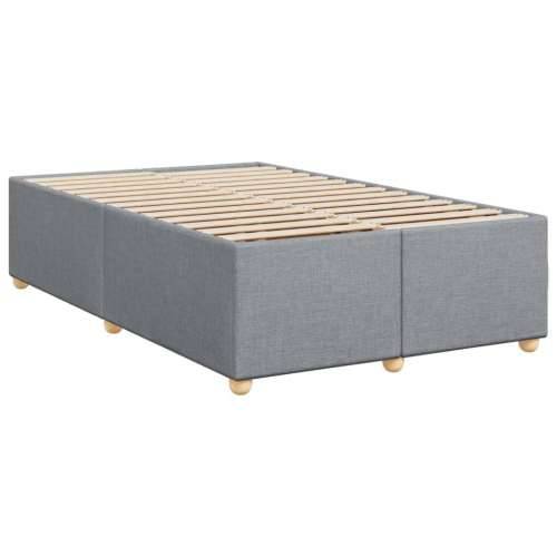 Krevet s oprugama i madrac svjetlosivi 120 x 200cm od tkanine - Svjetlosiva 120 x 200 cm gumbi Cijena