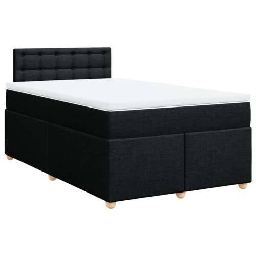 Krevet s oprugama i madracem crni 120 x 200cm od tkanine Crna 120 x 200 cm gumbi Cijena