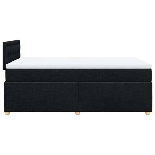 Krevet s oprugama i madracem crni 120 x 200cm od tkanine Crna 120 x 200 cm gumbi Cijena
