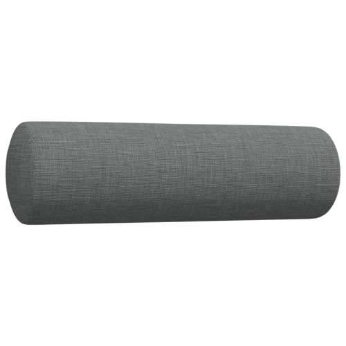 2-dijelni set sofa s ukrasnim jastucima tamnosivi od tkanine - Tamno siva s jastučićima Cijena