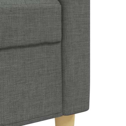 2-dijelni set sofa s ukrasnim jastucima tamnosivi od tkanine - Tamno siva s jastučićima Cijena