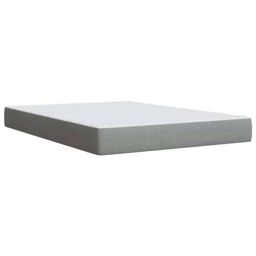 Krevet s oprugama i madracem svjetlosivi 140x190 cm od tkanine - Svjetlosiva 140 x 190 cm Blok s kvadratima Cijena