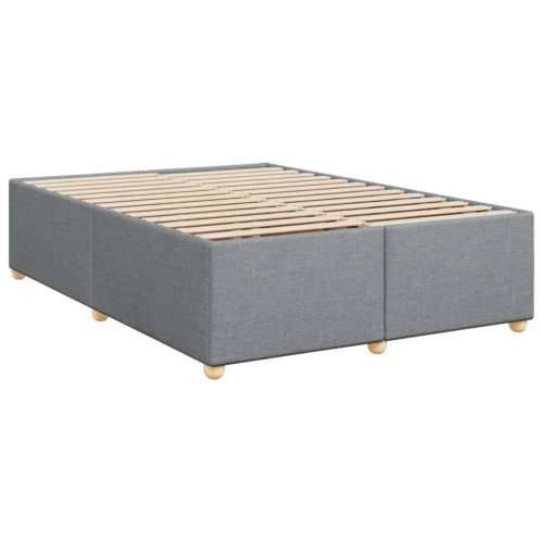 Krevet s oprugama i madracem svjetlosivi 140x190 cm od tkanine Svjetlosiva 140 x 190 cm Dizajn s gumbima Cijena