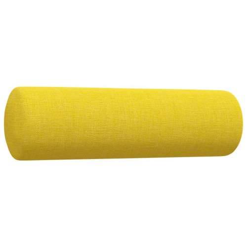 3-dijelni set sofa s tabureom i jastucima svjetložuti tkanina - Svjetložuta s jastucima i tabureom Cijena