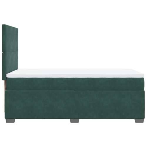 Box spring krevet s madracem tamnozeleni 80 x 200 cm baršunasti - Tamnozelena 80 x 200 cm Gladak dizajn Cijena