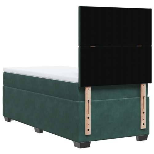 Box spring krevet s madracem tamnozeleni 80 x 200 cm baršunasti - Tamnozelena 80 x 200 cm Gladak dizajn Cijena