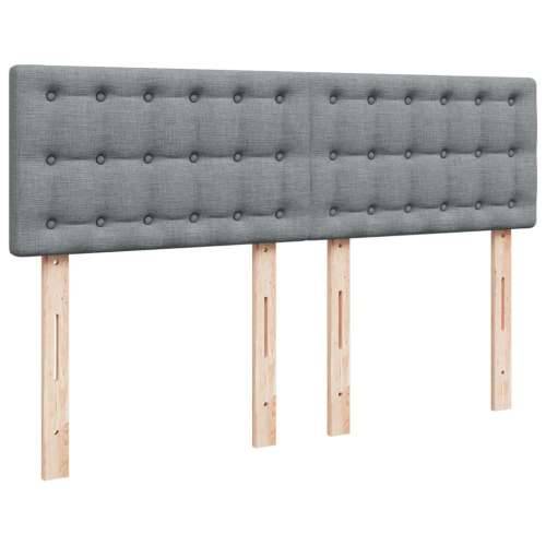 Krevet s oprugama i madracem svjetlosivi 140x190 cm od tkanine - Svjetlosiva 140 x 190 cm gumbi Cijena