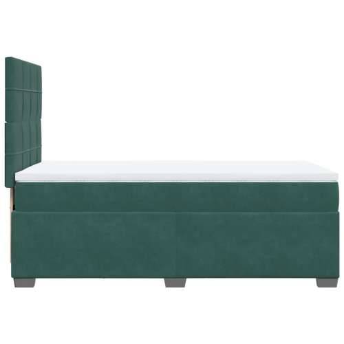 Box spring krevet s madracem tamnozeleni 80 x 200 cm baršunasti - Tamnozelena 80 x 200 cm Blok s kvadratima Cijena