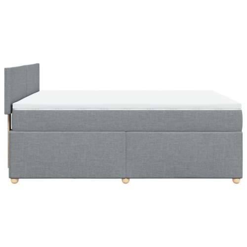 Krevet box spring s madracem svjetlosivi 140x200 cm od tkanine - Svjetlosiva 140 x 200 cm Gladak dizajn Cijena