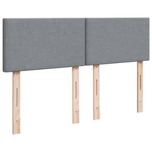 Krevet box spring s madracem svjetlosivi 140x200 cm od tkanine - Svjetlosiva 140 x 200 cm Gladak dizajn Cijena