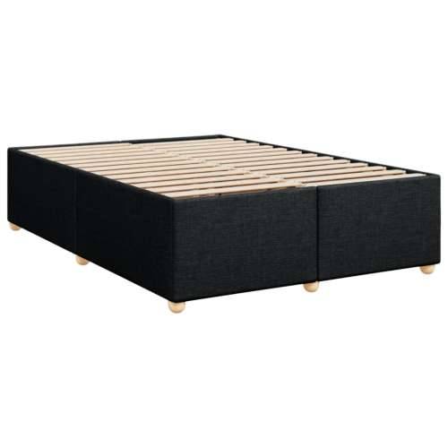 Krevet s oprugama i madracem crni 140x200 cm od tkanine - Crna 140 x 200 cm Blok s kvadratima Cijena