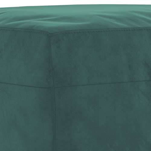 3-dijelni set sofa s jastucima tamnozeleni baršunasti - Tamnozelena s jastucima i tabureom Cijena
