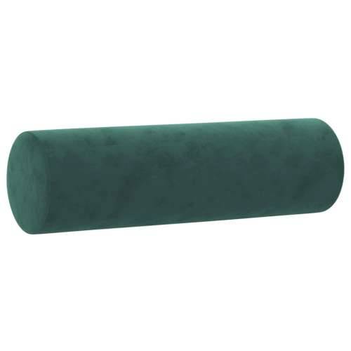 3-dijelni set sofa s jastucima tamnozeleni baršunasti - Tamnozelena s jastucima i tabureom Cijena