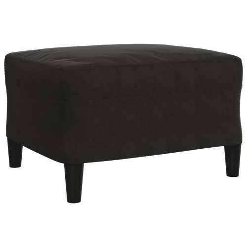 3-dijelni set sofa s jastucima crni baršunasti - Crna s jastucima i tabureom Cijena