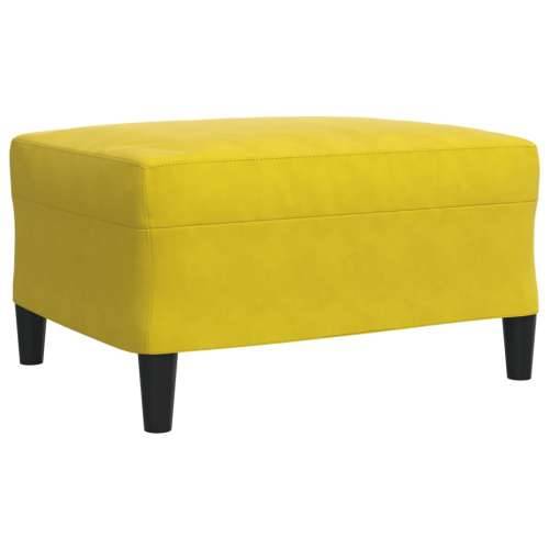 4-dijelni set sofa s jastucima žuti baršunasti - Žuta S osloncem za noge Cijena