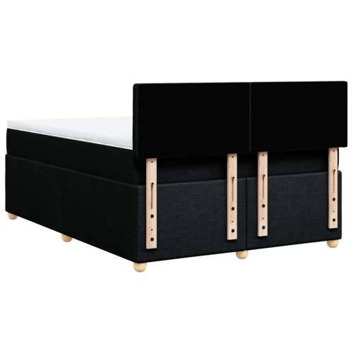Krevet s oprugama i madracem crni 160x200 cm od tkanine - Crna 160 x 200 cm gumbi Cijena