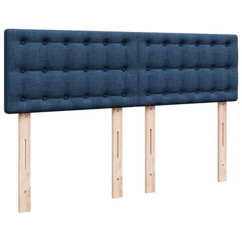 Krevet s oprugama i madracem plavi 160x200 cm od tkanine - Plava 160 x 200 cm gumbi Cijena