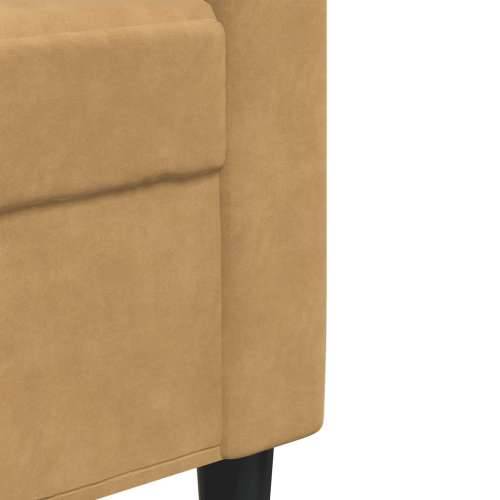2-dijelni set sofa s jastucima smeđi baršunasti Smeđa s jastučićima Cijena