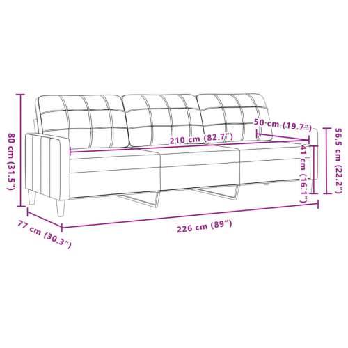 3-dijelni set sofa s jastucima krem baršunasti - Krema s jastucima i tabureom Cijena