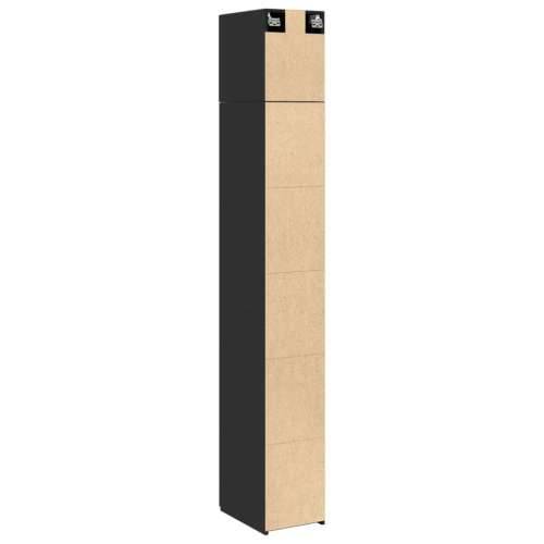 Uski ormarić za pohranu crni 30x42,5x225 cm konstruirano drvo Crna 1 Cijena