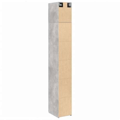Uski ormarić za pohranu boja betona 30 x 42,5 x 225 cm drveni Beton siva 1 Cijena