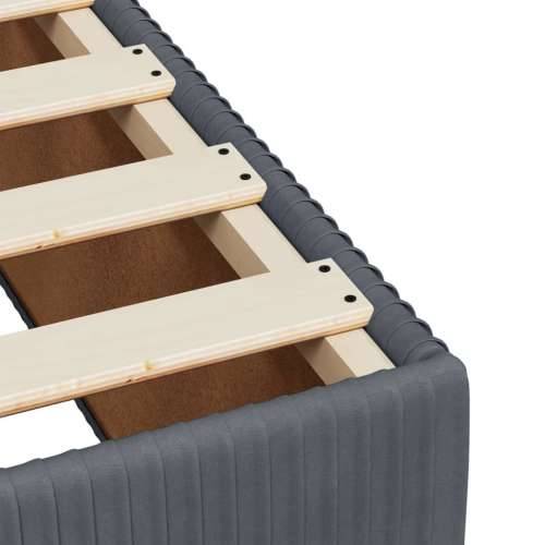 Box spring krevet s madracem tamnosivi 90x190 cm baršunasti - Tamno siva 90 x 190 cm Blok s kvadratima Cijena