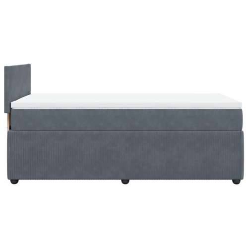 Box spring krevet s madracem tamnosivi 90x200 cm baršunasti - Tamno siva 90 x 200 cm Gladak dizajn Cijena