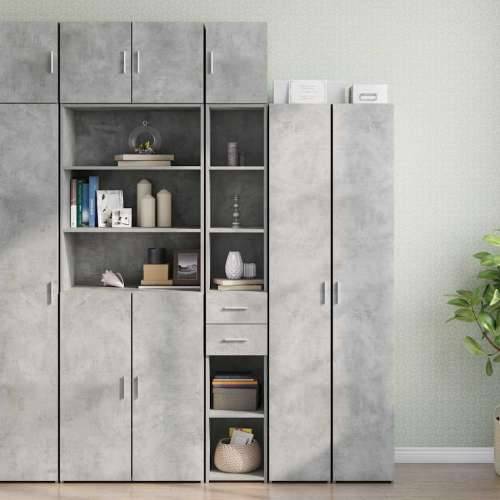 Uski ormarić za pohranu sivi 30x42,5x225 cm konstruirano drvo - Beton siva 1 Cijena